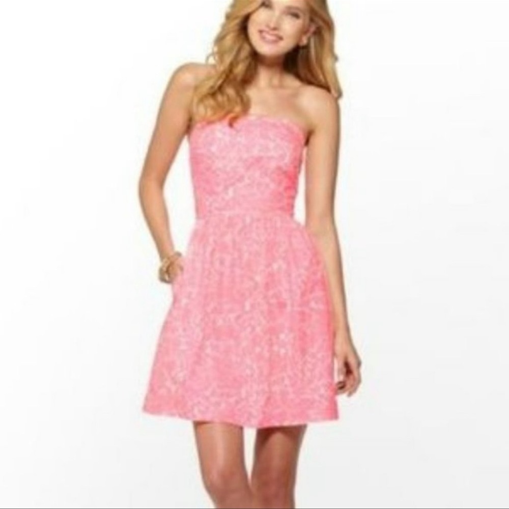 Lilly Pulitzer Chandie Cosmo Pink Dress NWT S